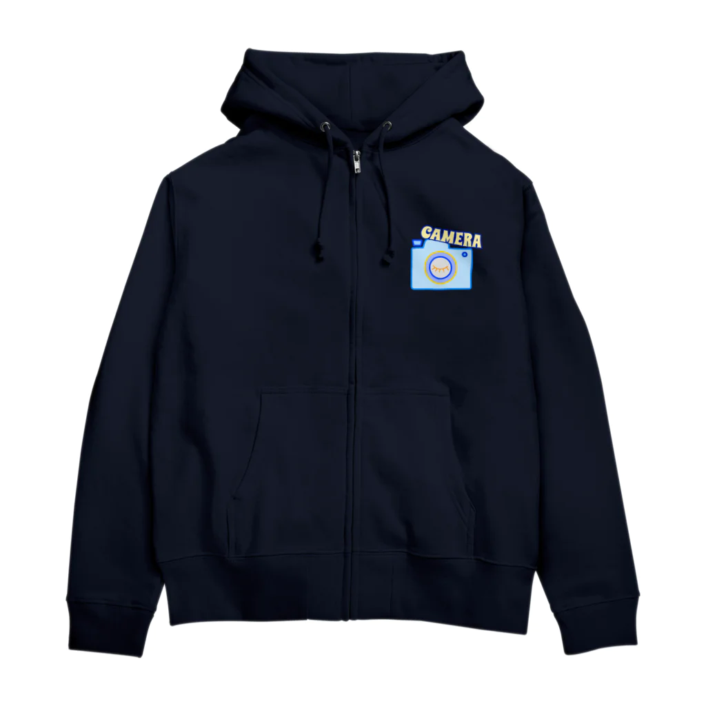 charlolのcamera ブルー Zip Hoodie