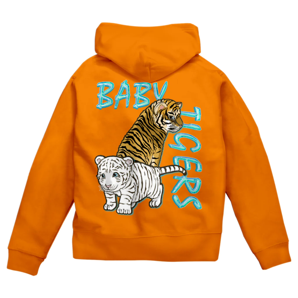 LalaHangeulのBABY TIGERS　バックプリント Zip Hoodie