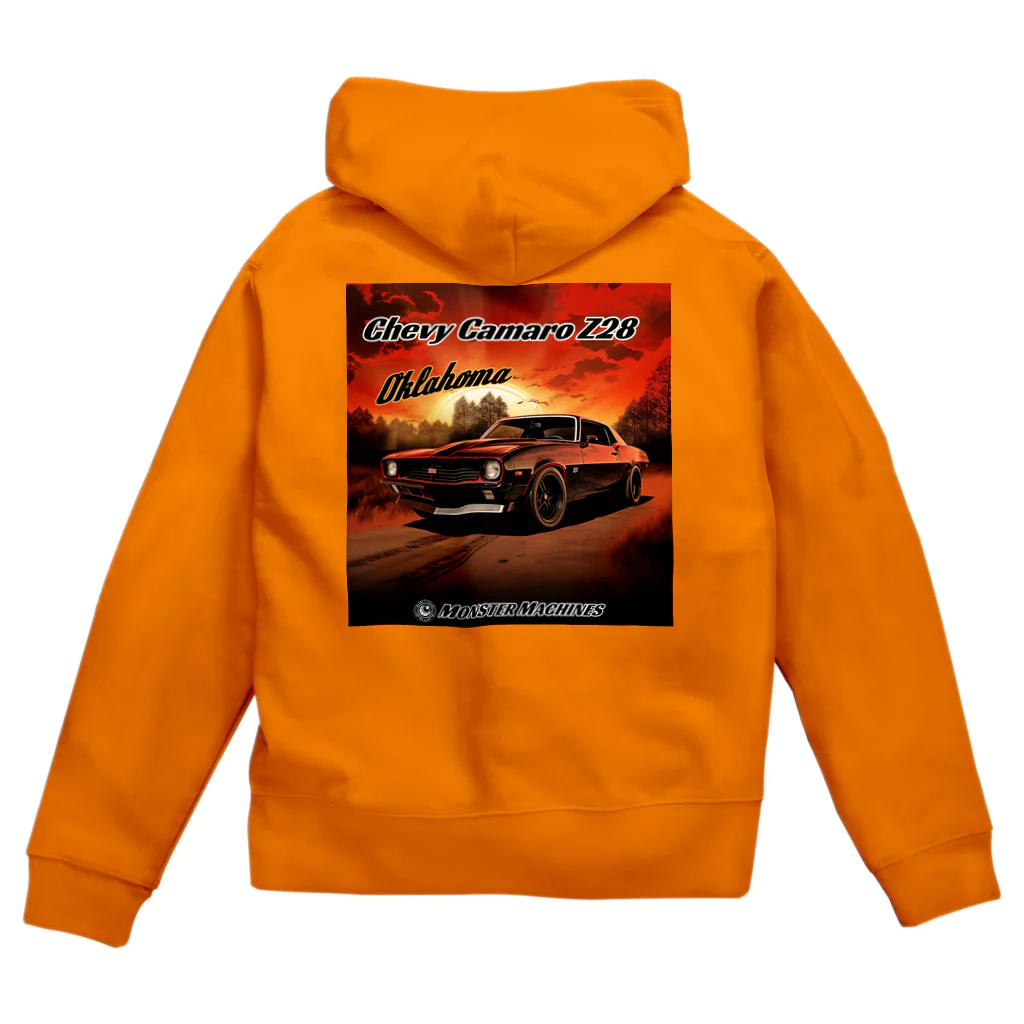 ｱｰﾄｷﾞｬﾗﾘｰ こっそり堂 (笑のChevy Camaro Z28 Oklahoma モンスターマシーン Zip Hoodie