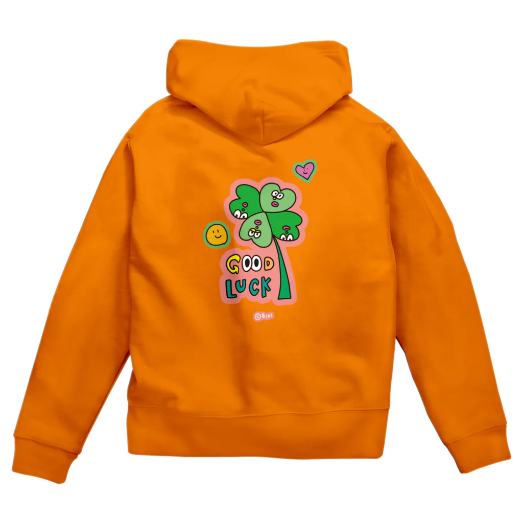 Bingbungのgood luck Zip Hoodie