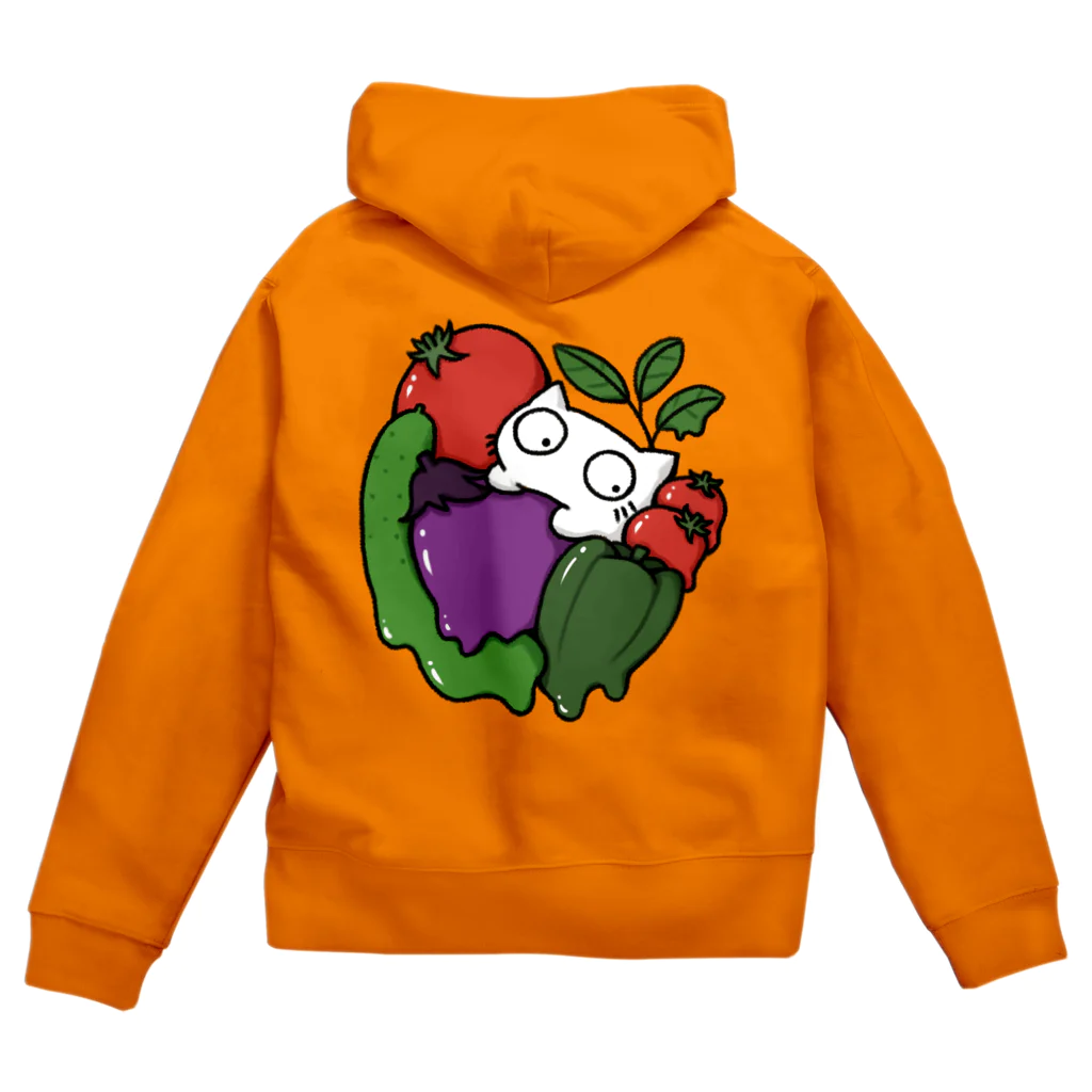 B6_6bitのsummer vegetables Zip Hoodie