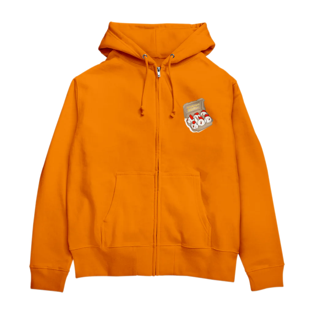 なたね。のニワトリたまご6羽パック(濃色向け) Zip Hoodie