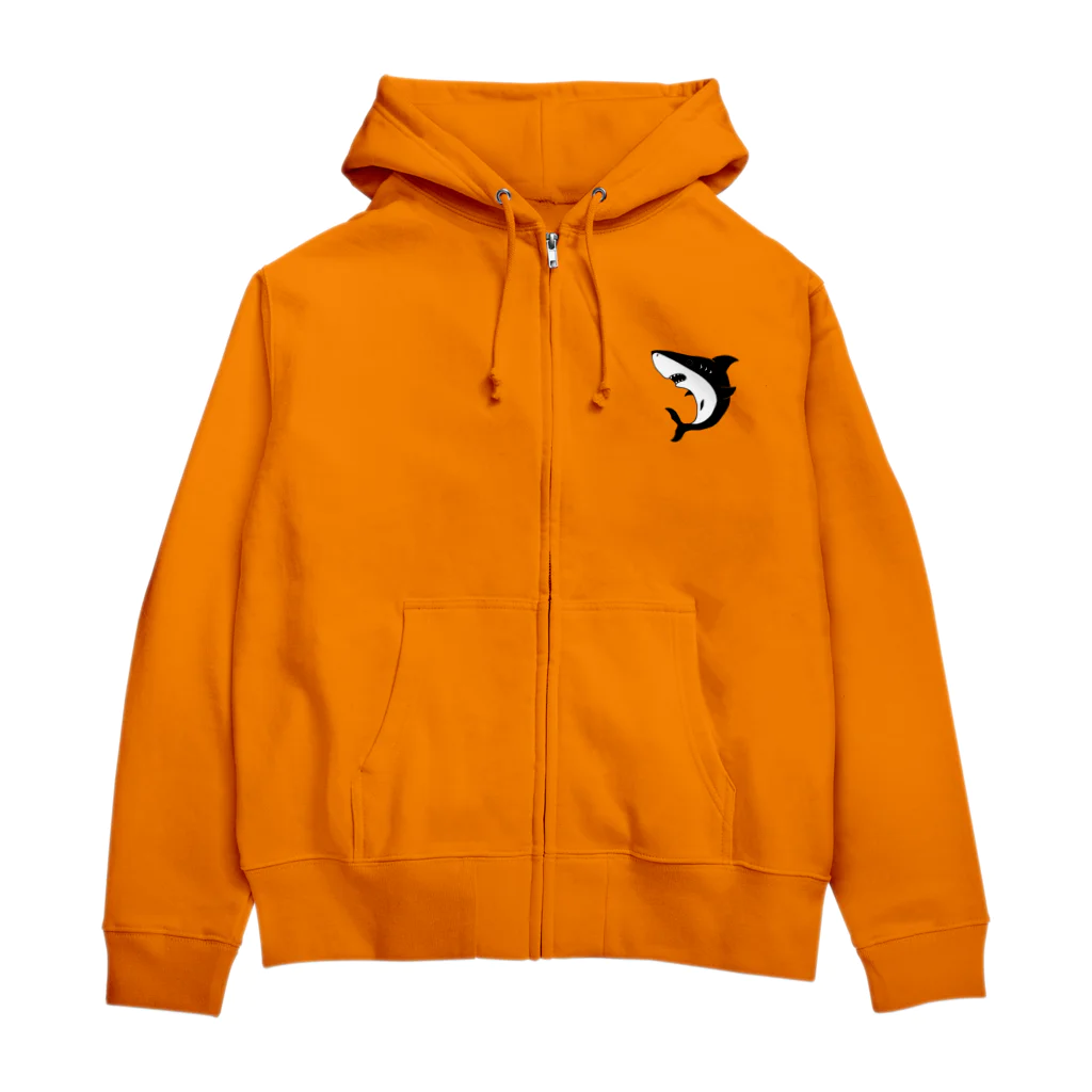 ゆしのモノクロサメ Zip Hoodie