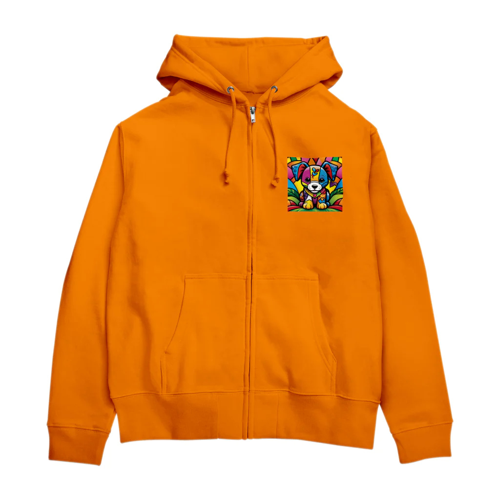 dcgnori／ワンコ画像の西海岸のワンコ Zip Hoodie