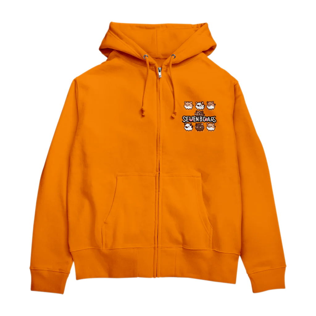 sevenboarsのブタもいいけど、イノシシもよろしくね。 Zip Hoodie