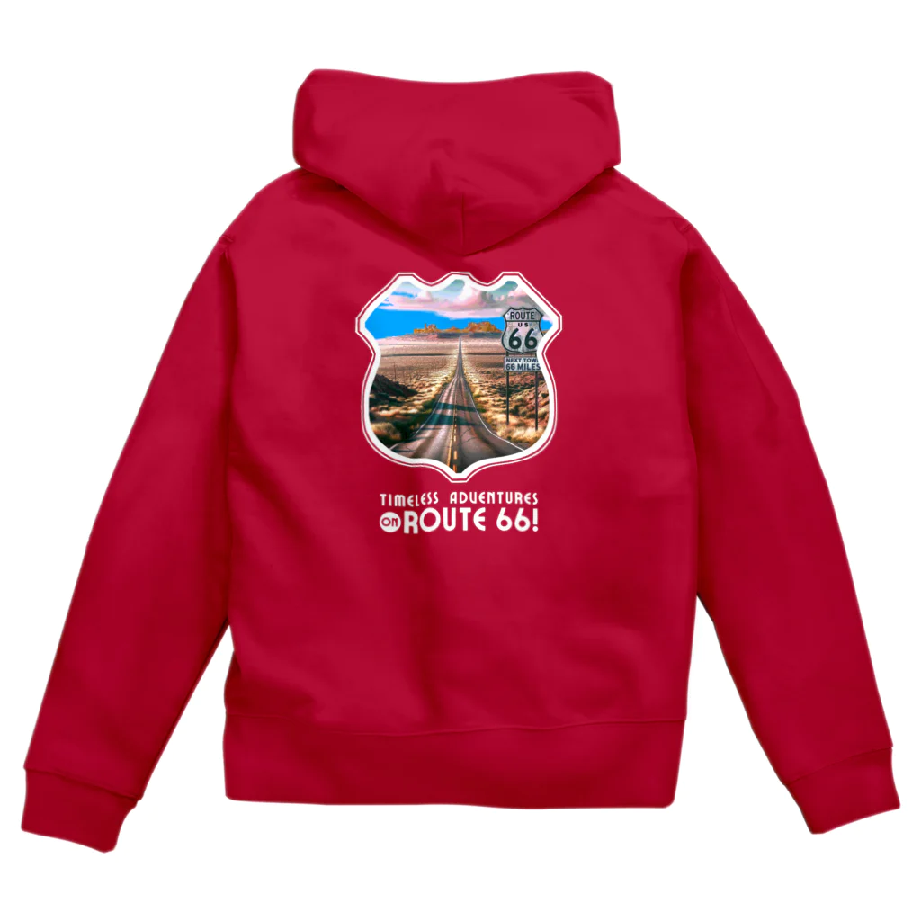 kazu_gのROUTE66！時を超えた冒険をしよう！（濃色用） Zip Hoodie