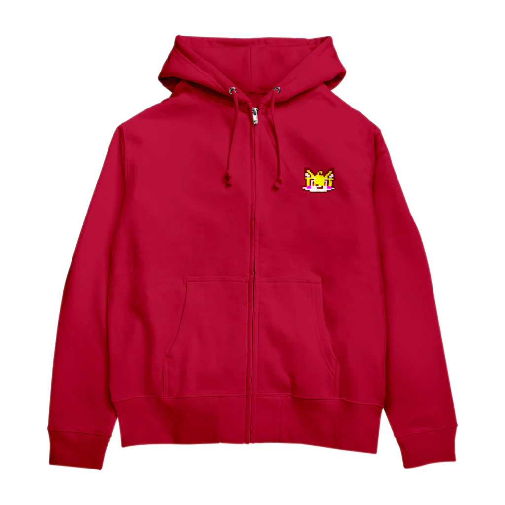 とぅるちゃんのお店のドットのきつねグッズ Zip Hoodie