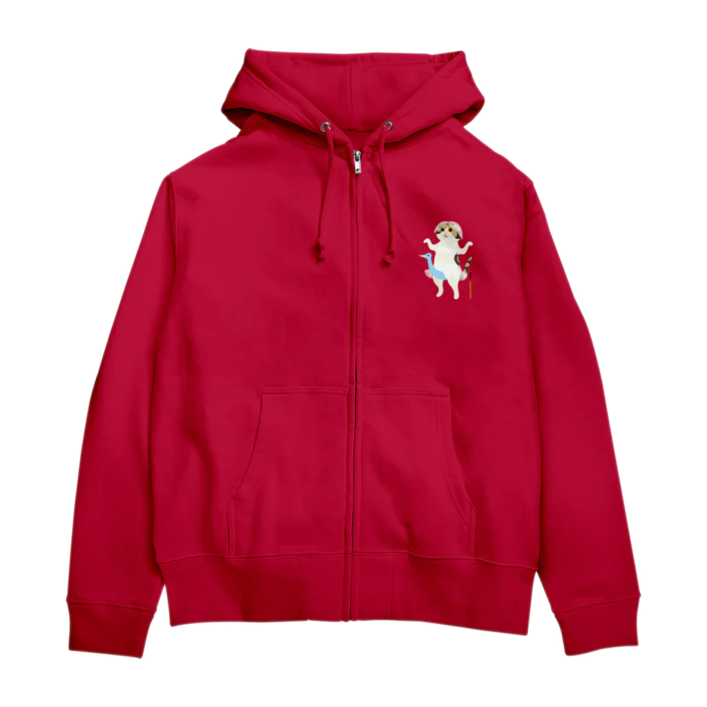 Quatre Illustrationのネコがきてみた♬ 01-S.バレリーナ Zip Hoodie