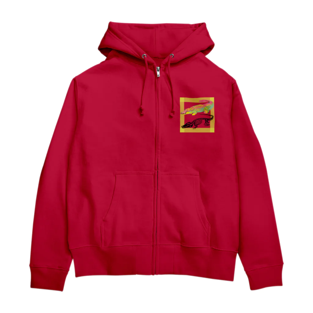 どうぶつのホネ、ときどきキョウリュウ。のIRIEWANI Zip Hoodie