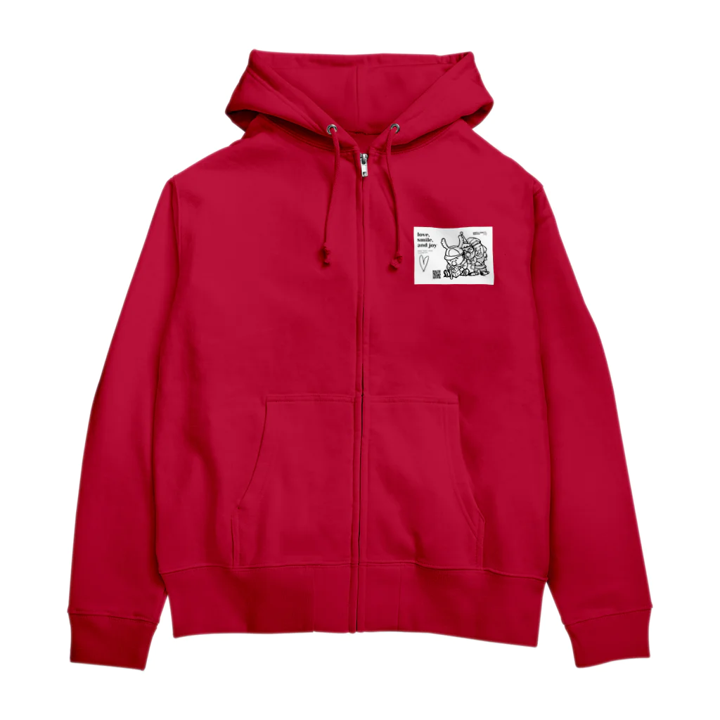 TOMMY★☆ZAWA　ILLUSTRATIONの三兄弟。クリスマス。 Zip Hoodie