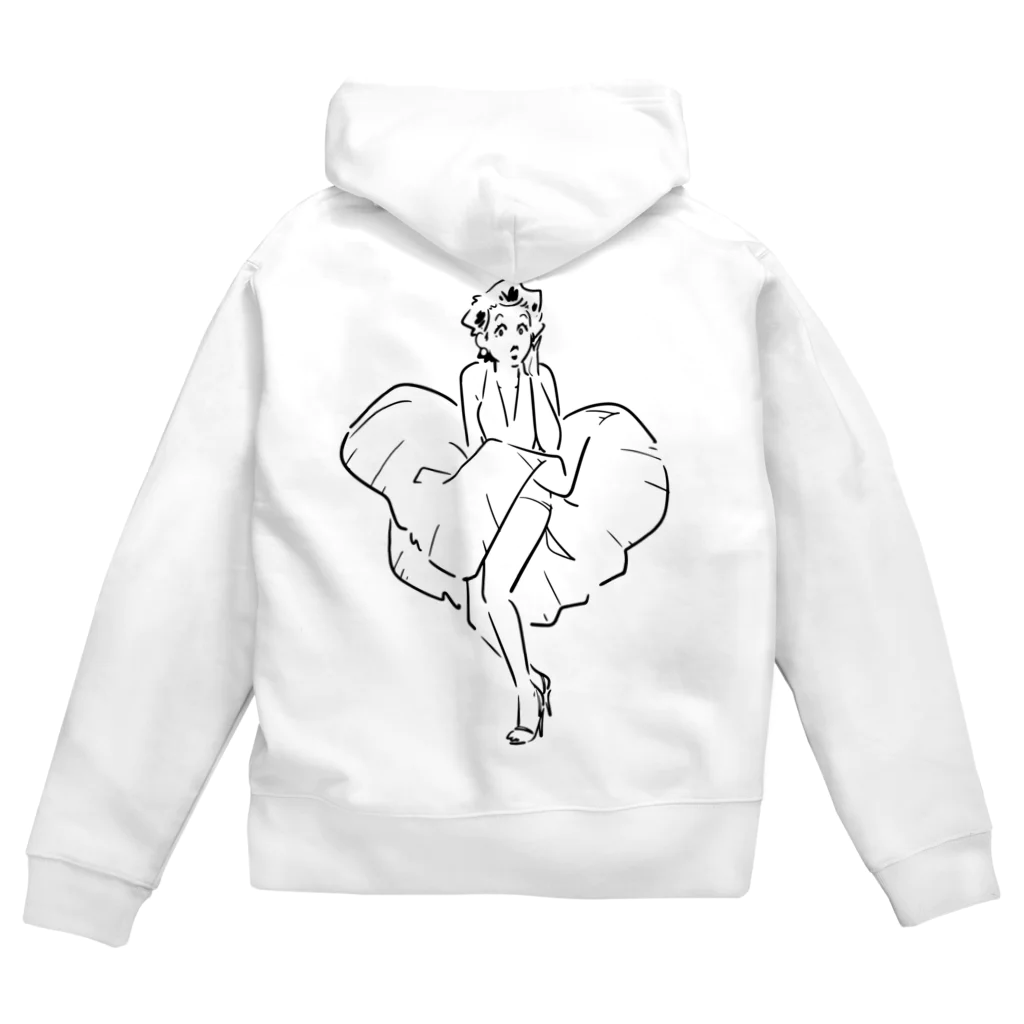 山形屋米店のマリリン・モンロー（Marilyn Monroe) Zip Hoodie