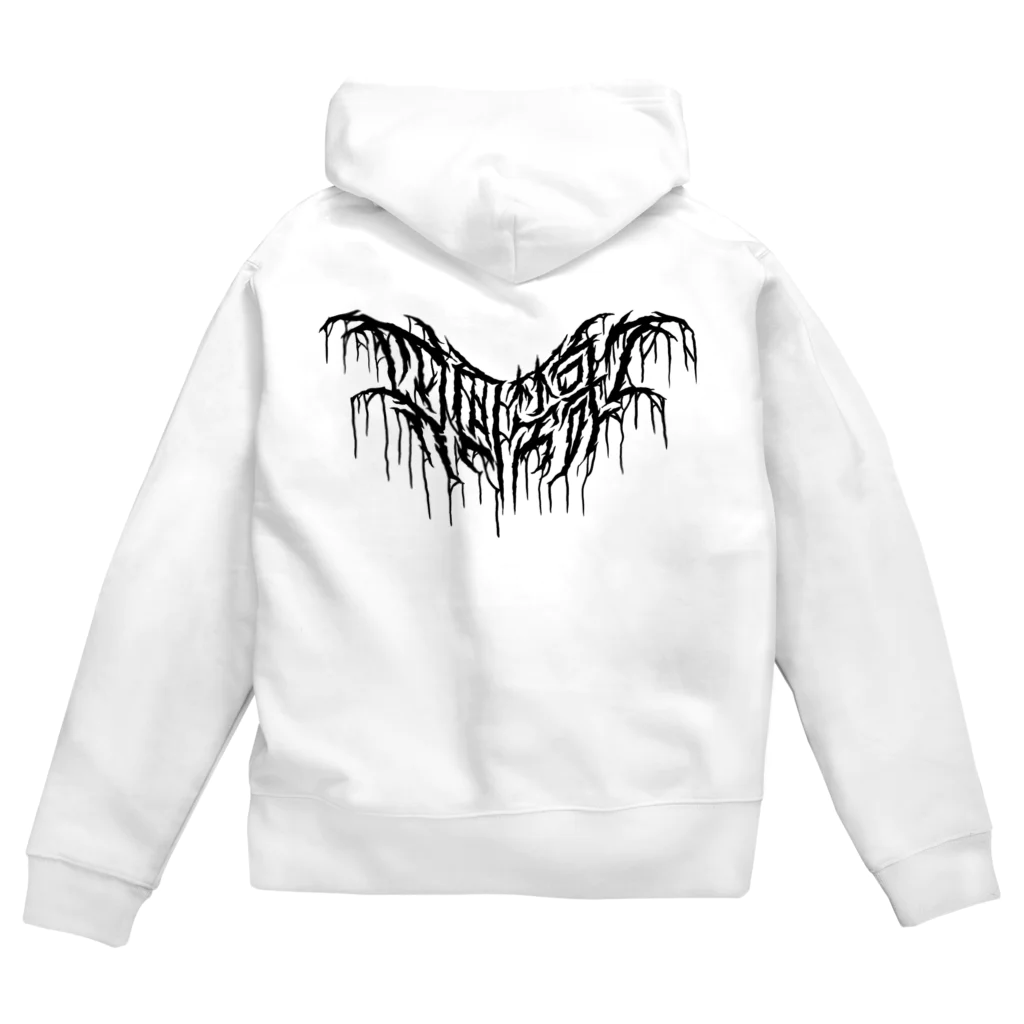 忍太郎の四字熟語 - 四面楚歌 Death Metal Logo デスロゴ Zip Hoodie