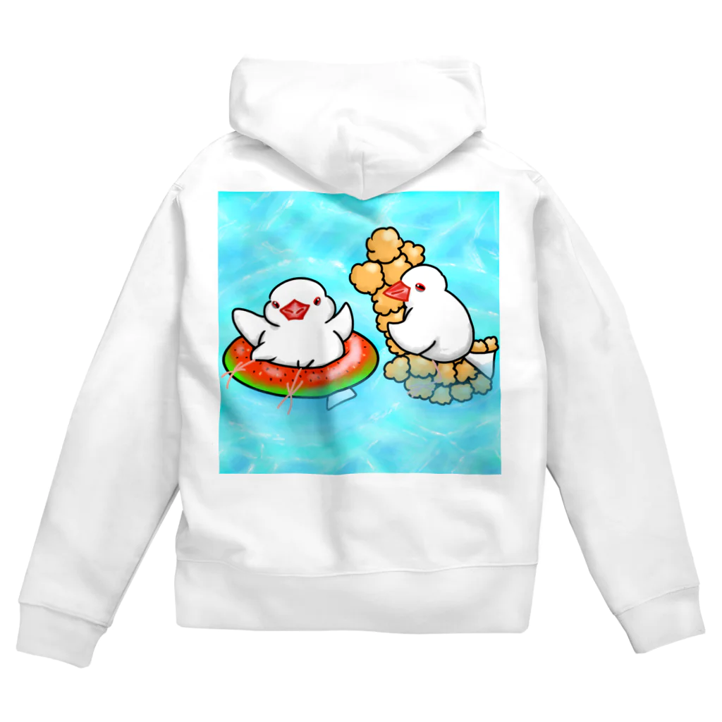 Lily bird（リリーバード）のぷかぷか水遊び文鳥ず Zip Hoodie