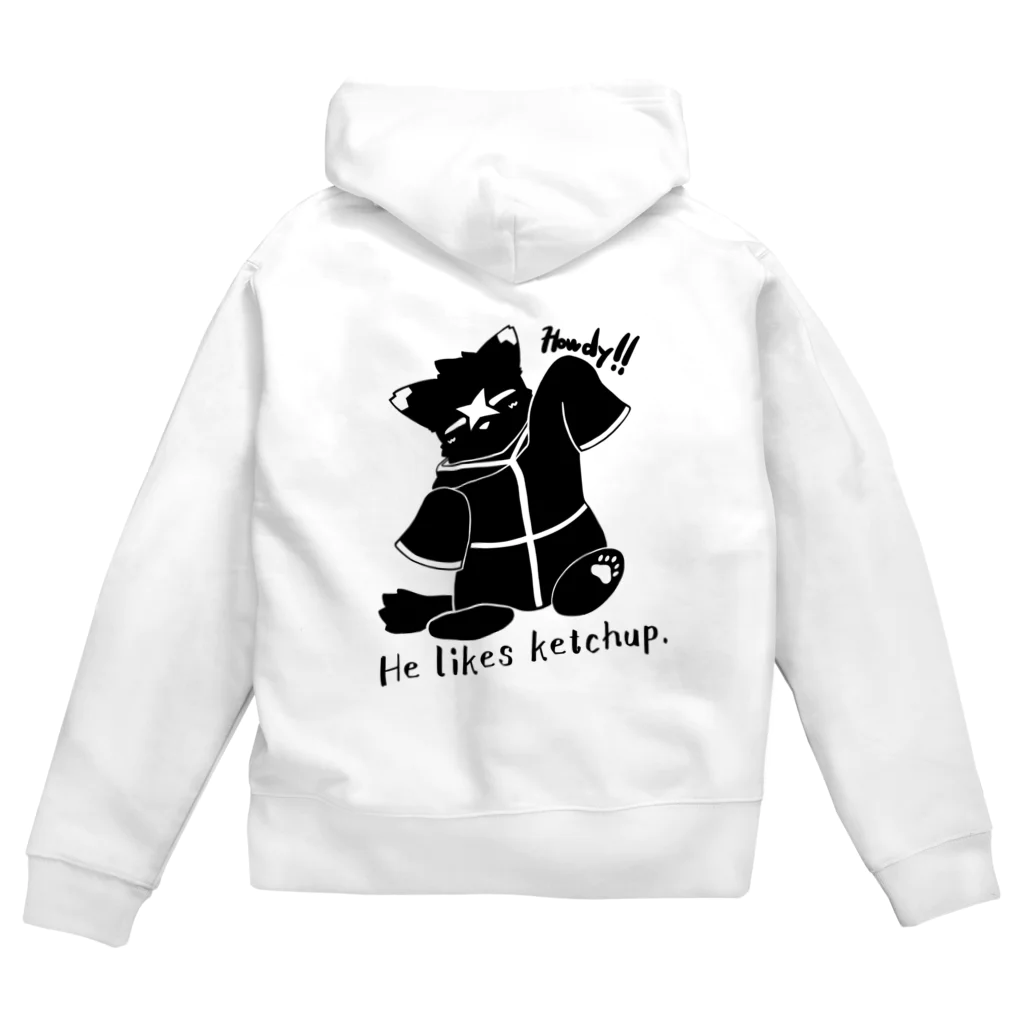 グラオベ(ぐらおべ)ケモノ系vtuberのHe likes ketchup.　パーカー Zip Hoodie