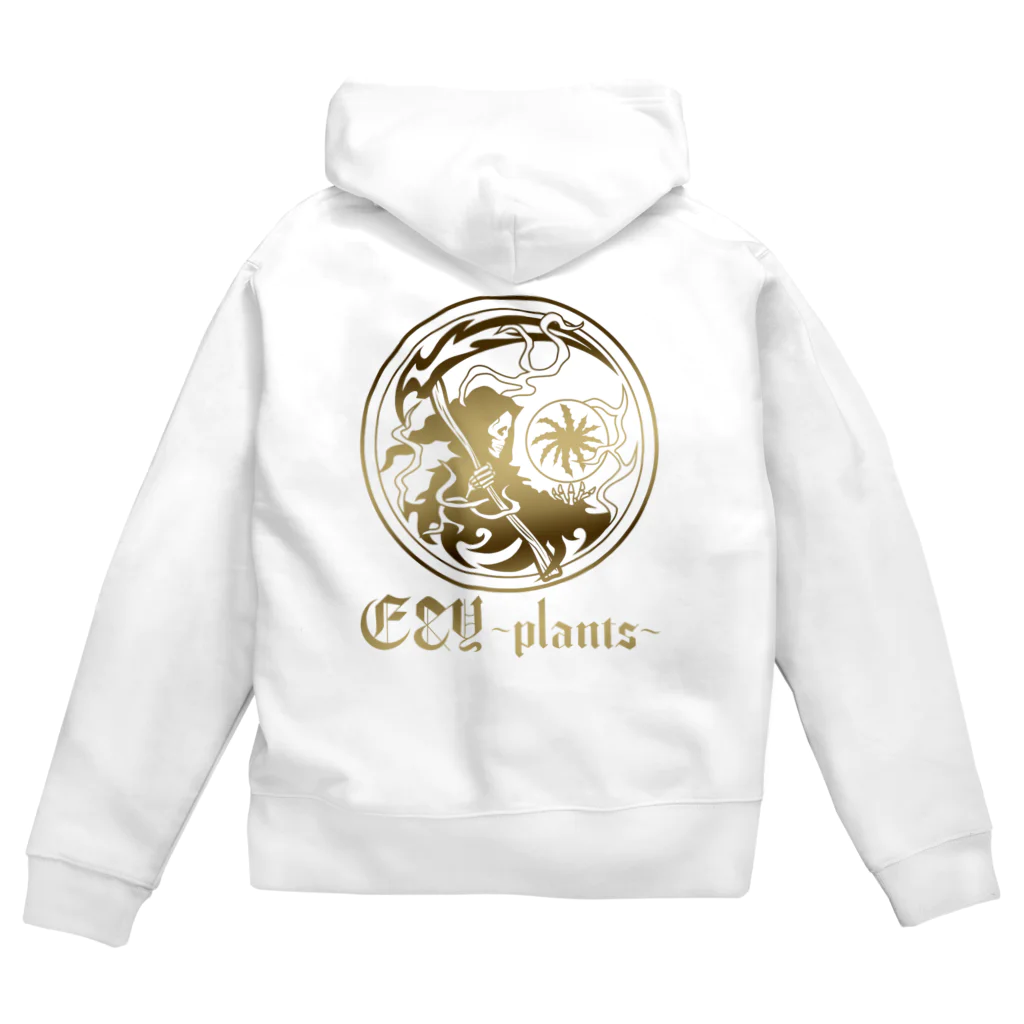 🏠meerkatのいる暮らし🏠のE&Y～plants～  パーカー Zip Hoodie