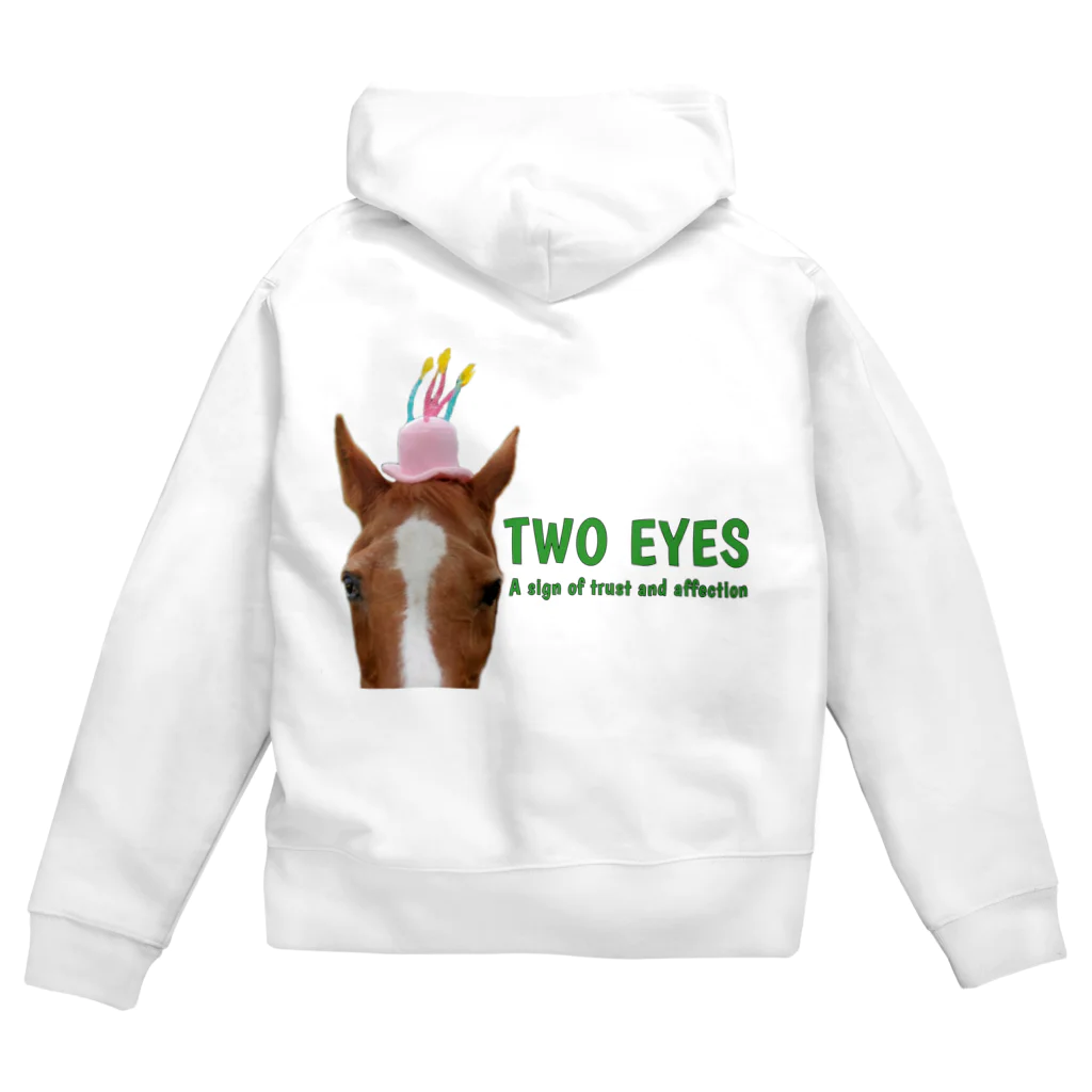 HorseSpaceTsumugiのジョージのTWO EYES ジップパーカー