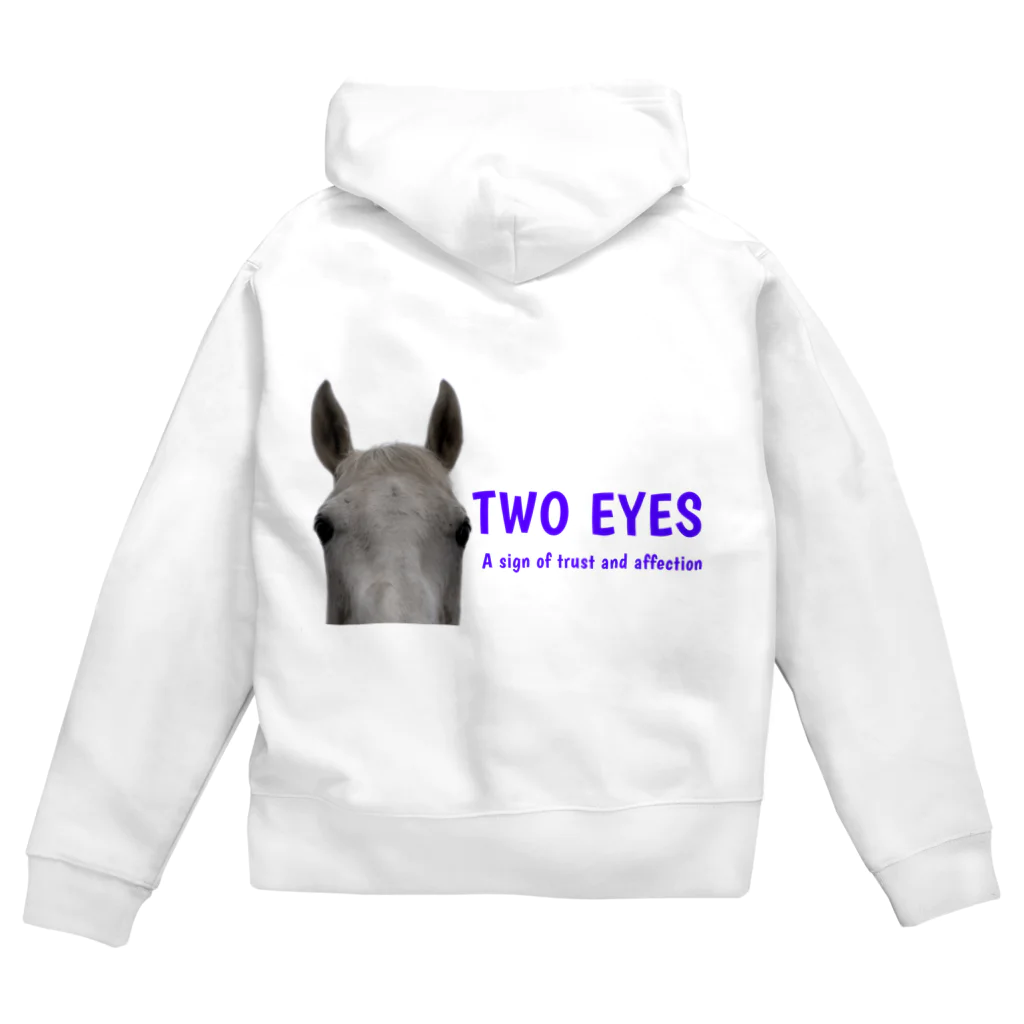 HorseSpaceTsumugiのぶーちゃまのTWO EYES Zip Hoodie