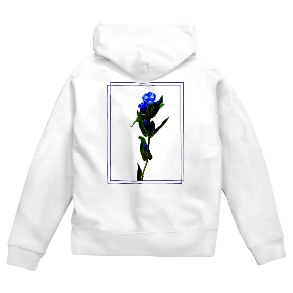 Ameoのリンドウ プリント Zip Hoodie