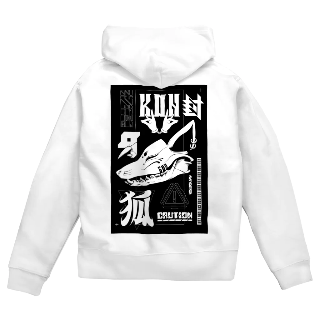 RAD_CREATIVE_LABの『狐 -KON-』 ジップパーカー