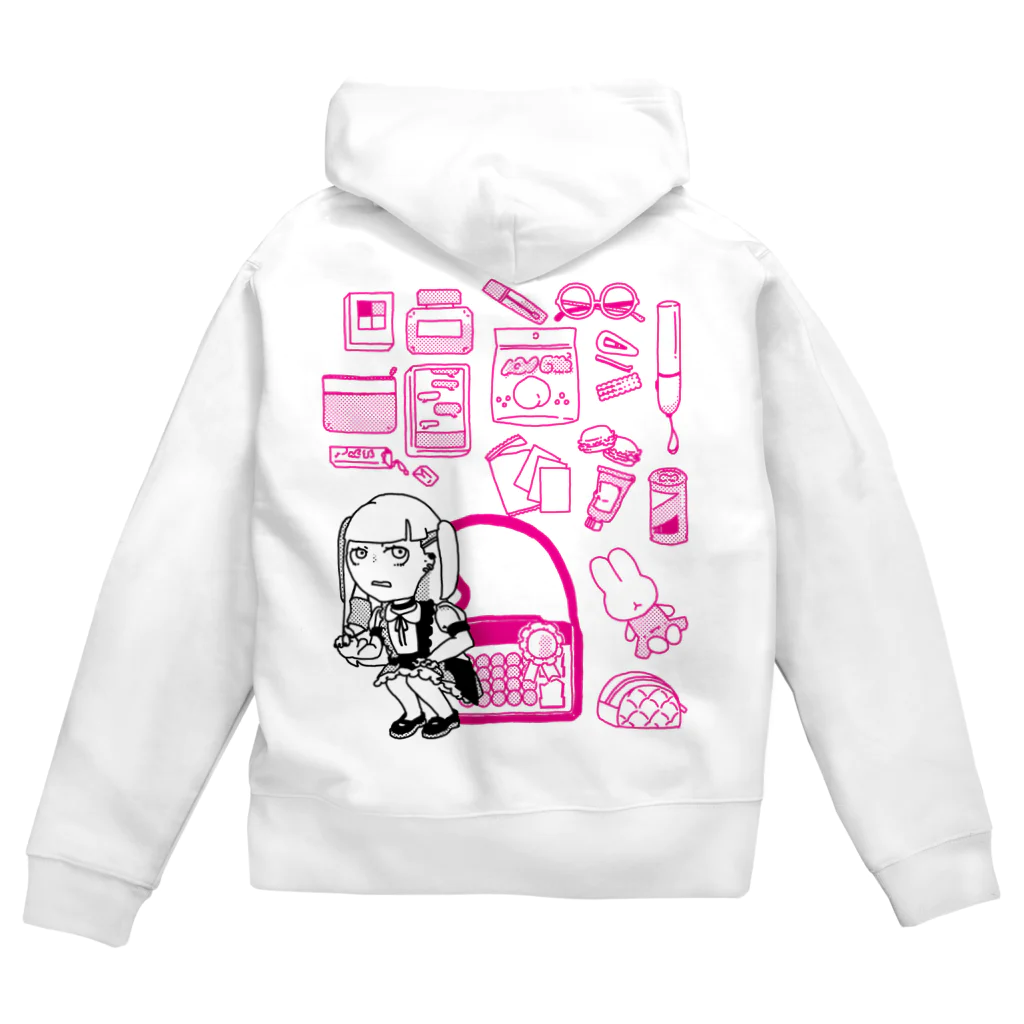 まつだあゆのすずりのあたし♡限界♡KAWAII(バックプリント) Zip Hoodie