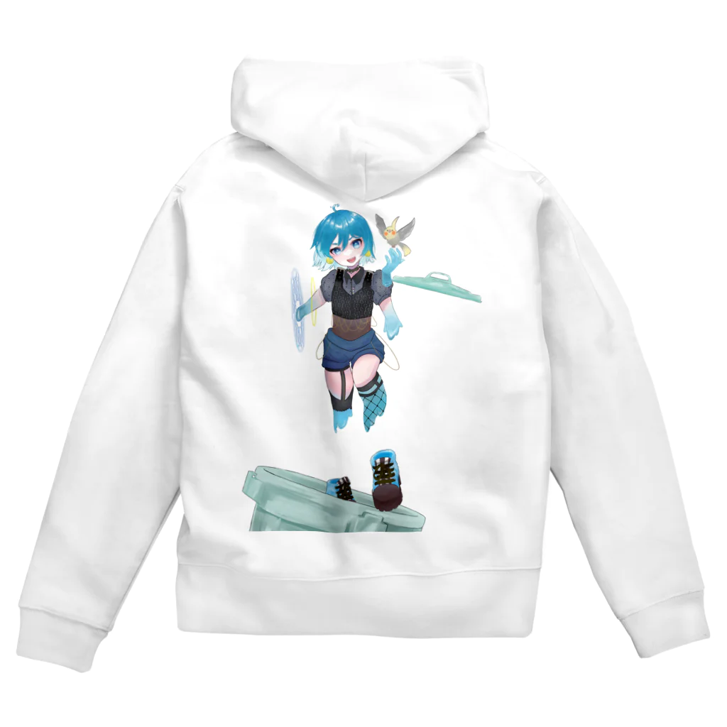 スライムバケツ店の有馬千草ママ冷音ちゃん（右手異空間B） Zip Hoodie