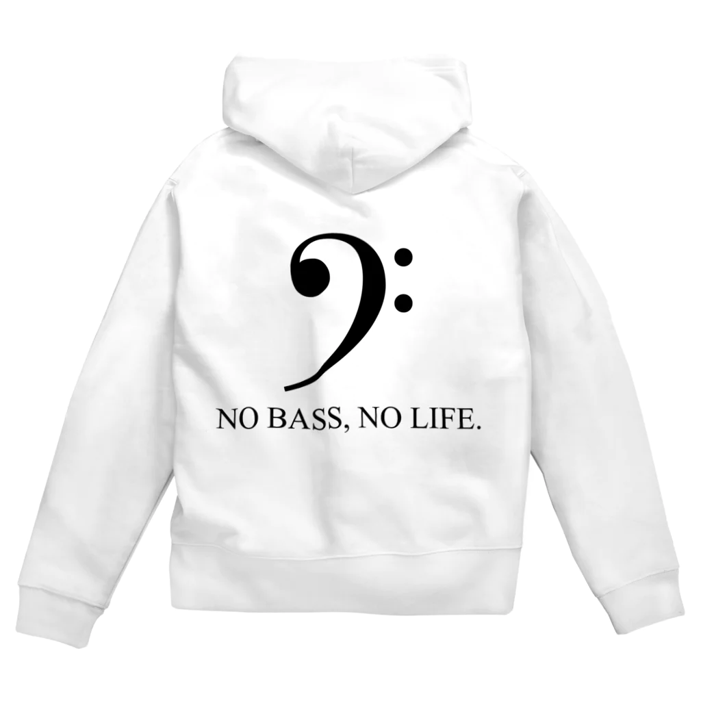 もりてつのNO BASS, NO LIFE. ジップパーカー