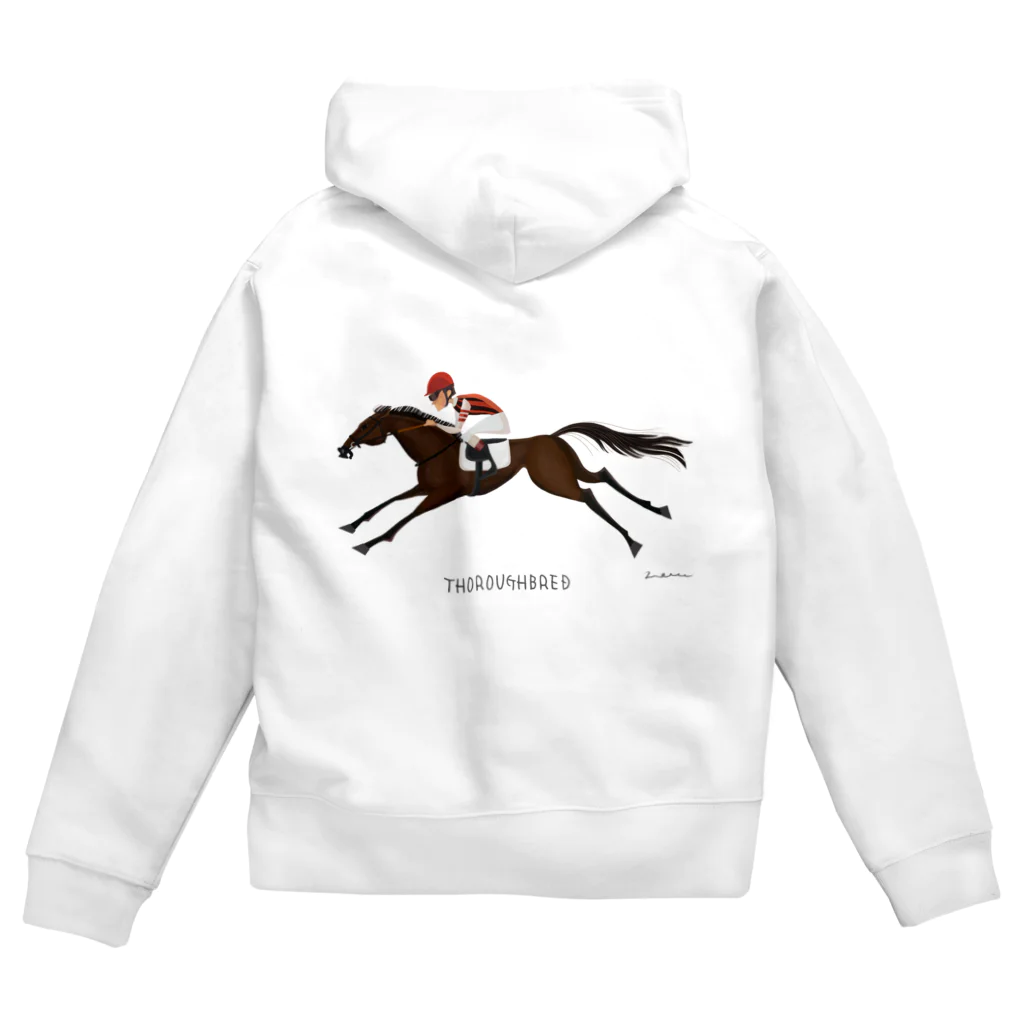 POPPY＿moooo  チャリティーショップのthoroughbred Zip Hoodie