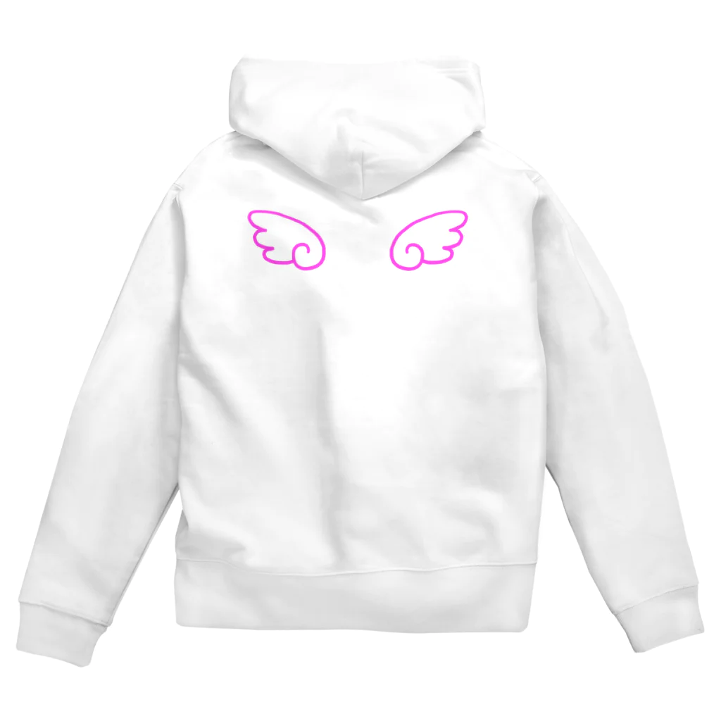 はぬの天使の羽（濃いピンク） Zip Hoodie