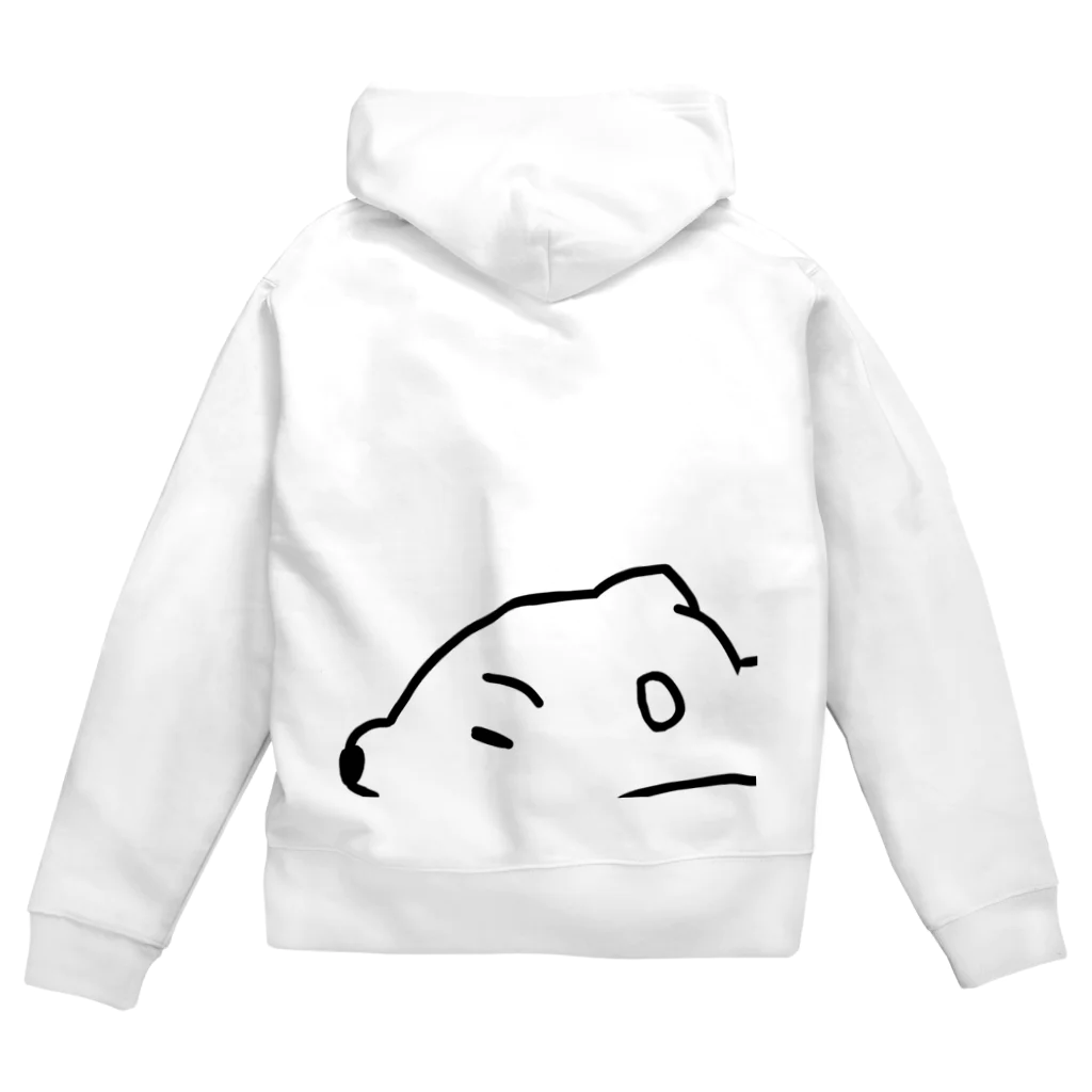 ラクガキ絵のだれてる白い生き物 Zip Hoodie