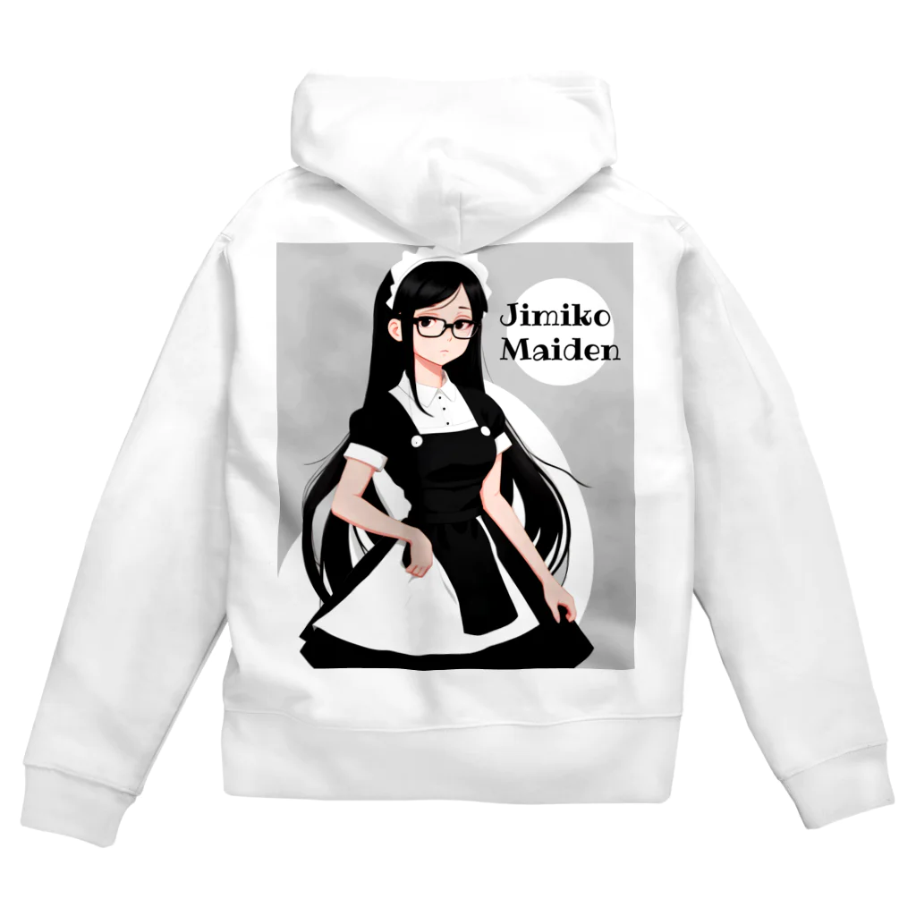 Jimiko Maiden (ジミコメイデン)の 【Jimiko Maiden】困り顔メイド Zip Hoodie