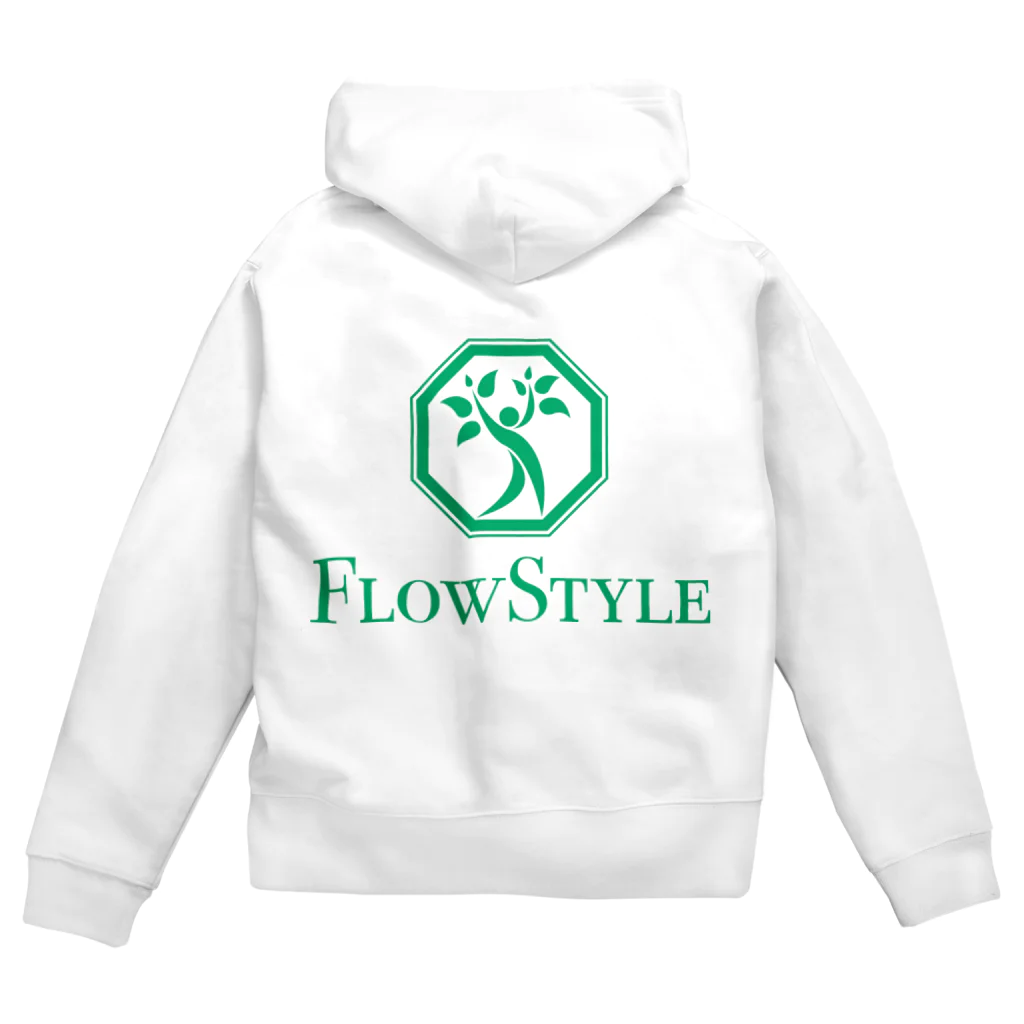 DISHINOBI HARDCORE WORKS.のFlowStyle 縦ロゴ Zip Hoodie