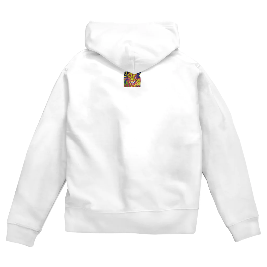 動物絵 Jamanakocic storeのJamanakocic カラフルアート Zip Hoodie