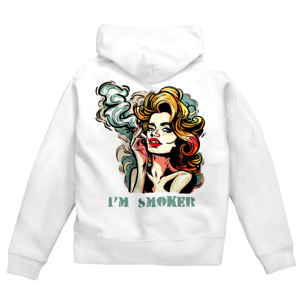 islandmoon13の煙草を吸う美女 Zip Hoodie