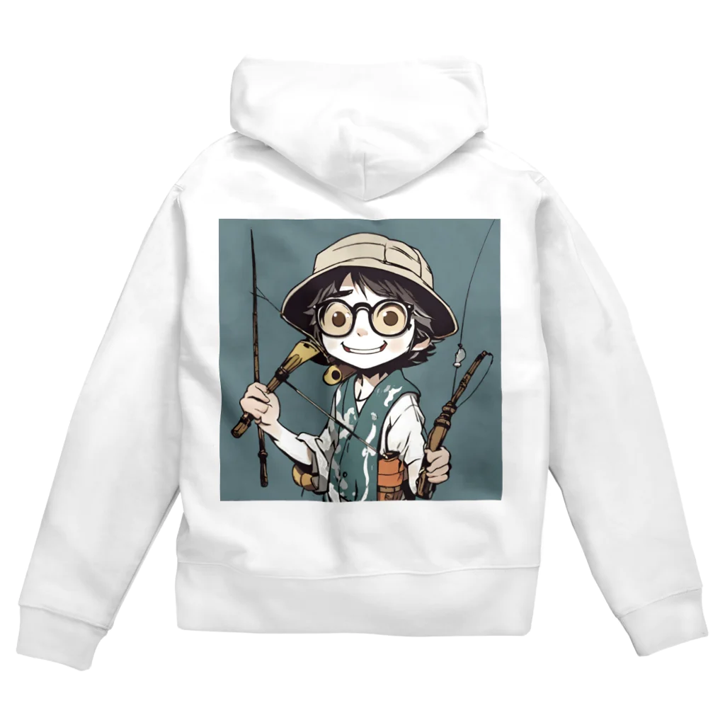 yuu1994 fishingのyuu1994の顔 Zip Hoodie