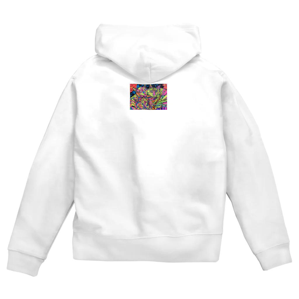 動物絵 Jamanakocic storeのトマトとアライグマカラフルアイテム Zip Hoodie