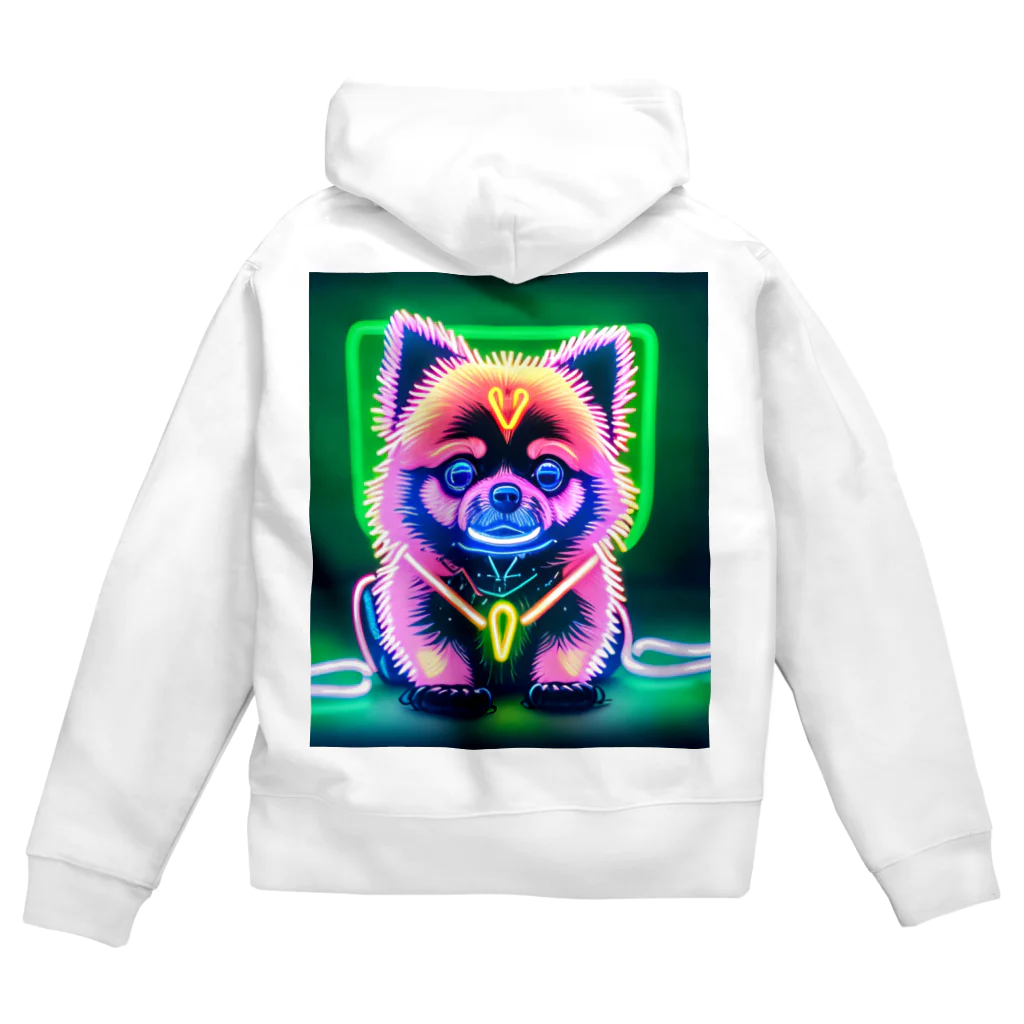 Pom-Dog'sのちょっとサイコなポメラニアン Zip Hoodie