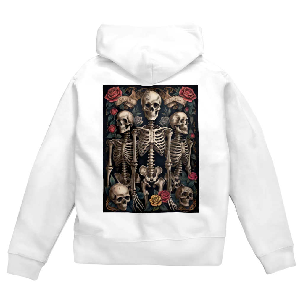 Skull sectionのドクロと薔薇 Zip Hoodie