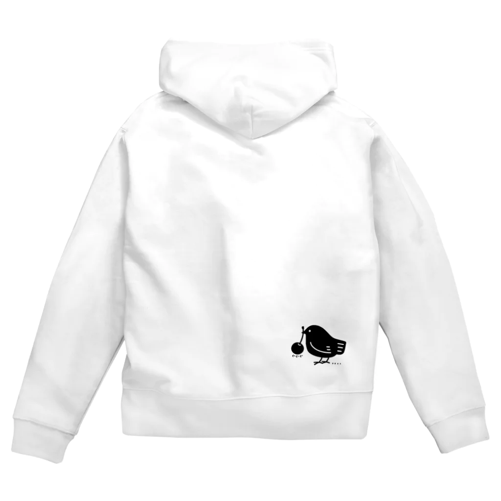 イラスト MONYAAT のワンポイント　みつぐとり Zip Hoodie