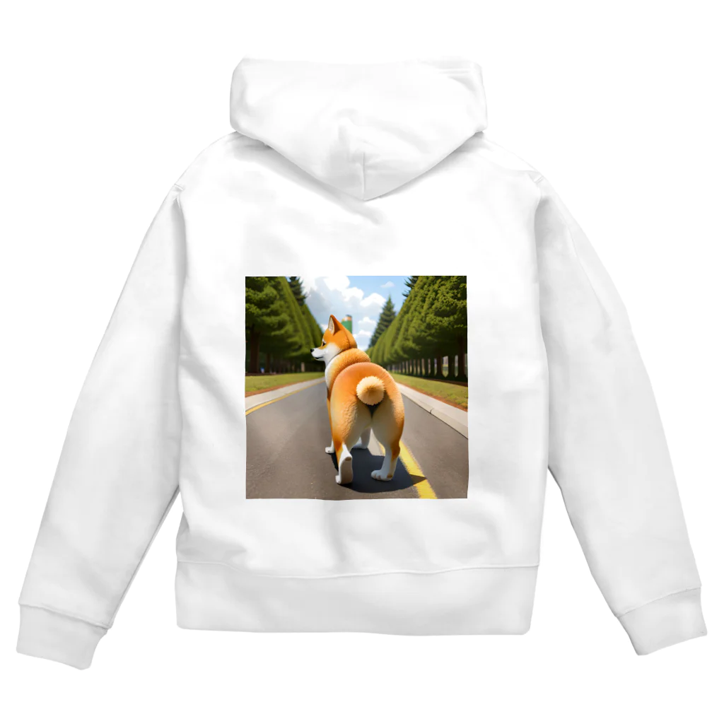 shIbaのおしりは見せて顔は見せてくれないシバ Zip Hoodie