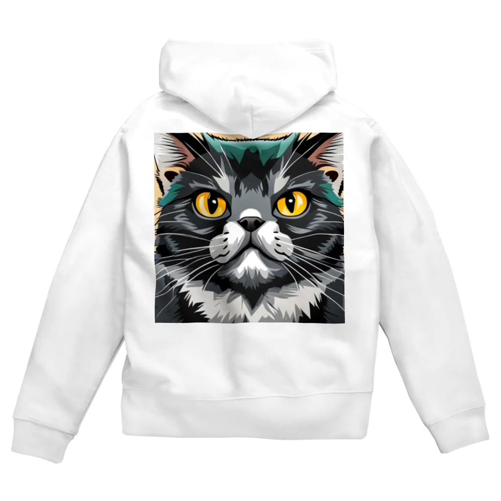 iyashi₋creatersのイケてる猫 Zip Hoodie