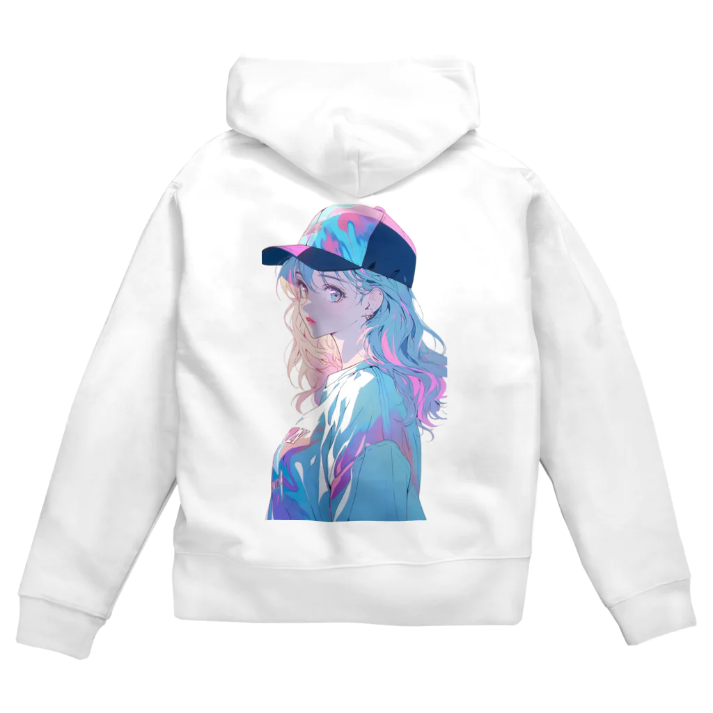 yanagi029の帽子女子 Zip Hoodie