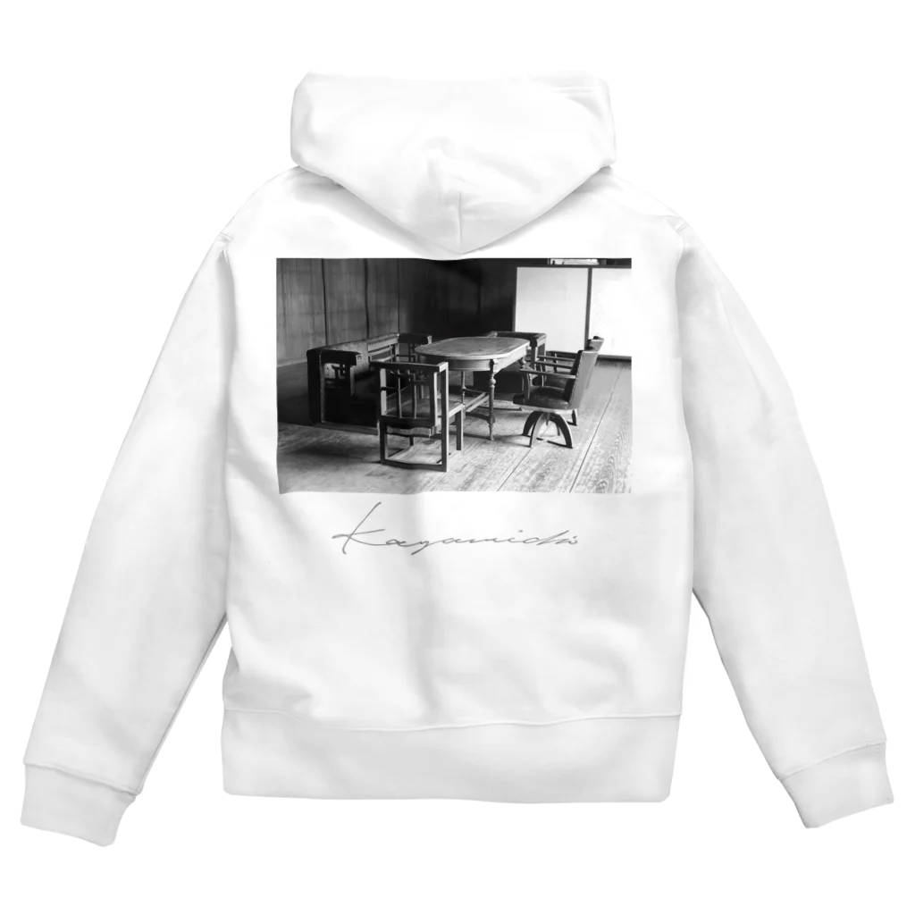 Kazumichi Otsubo's Souvenir departmentのa Room for the "Time" BW 2 Zip Hoodie