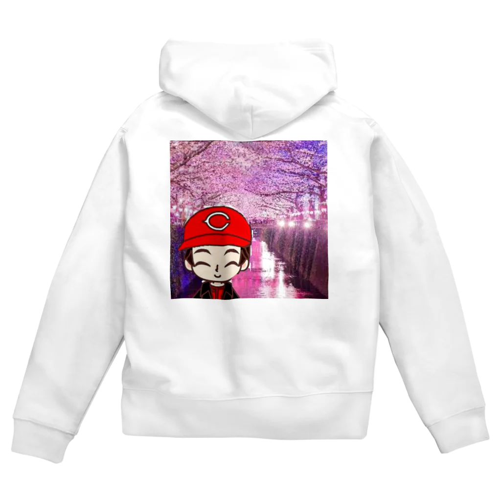 瀧さんショップの瀧さん似顔絵アイテム Zip Hoodie