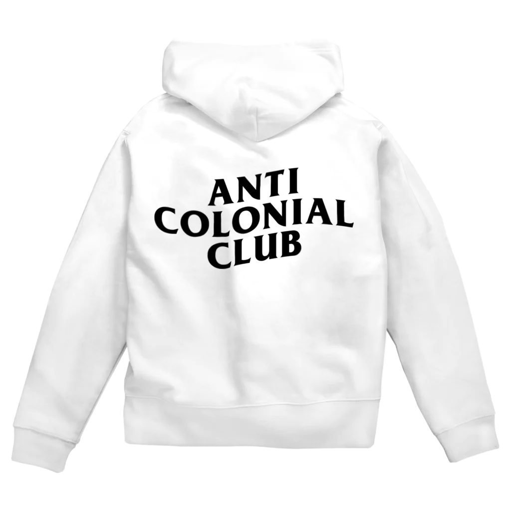 YaHabibi ShopのAnti Colonial club　パレスチナ解放のためのもの Zip Hoodie