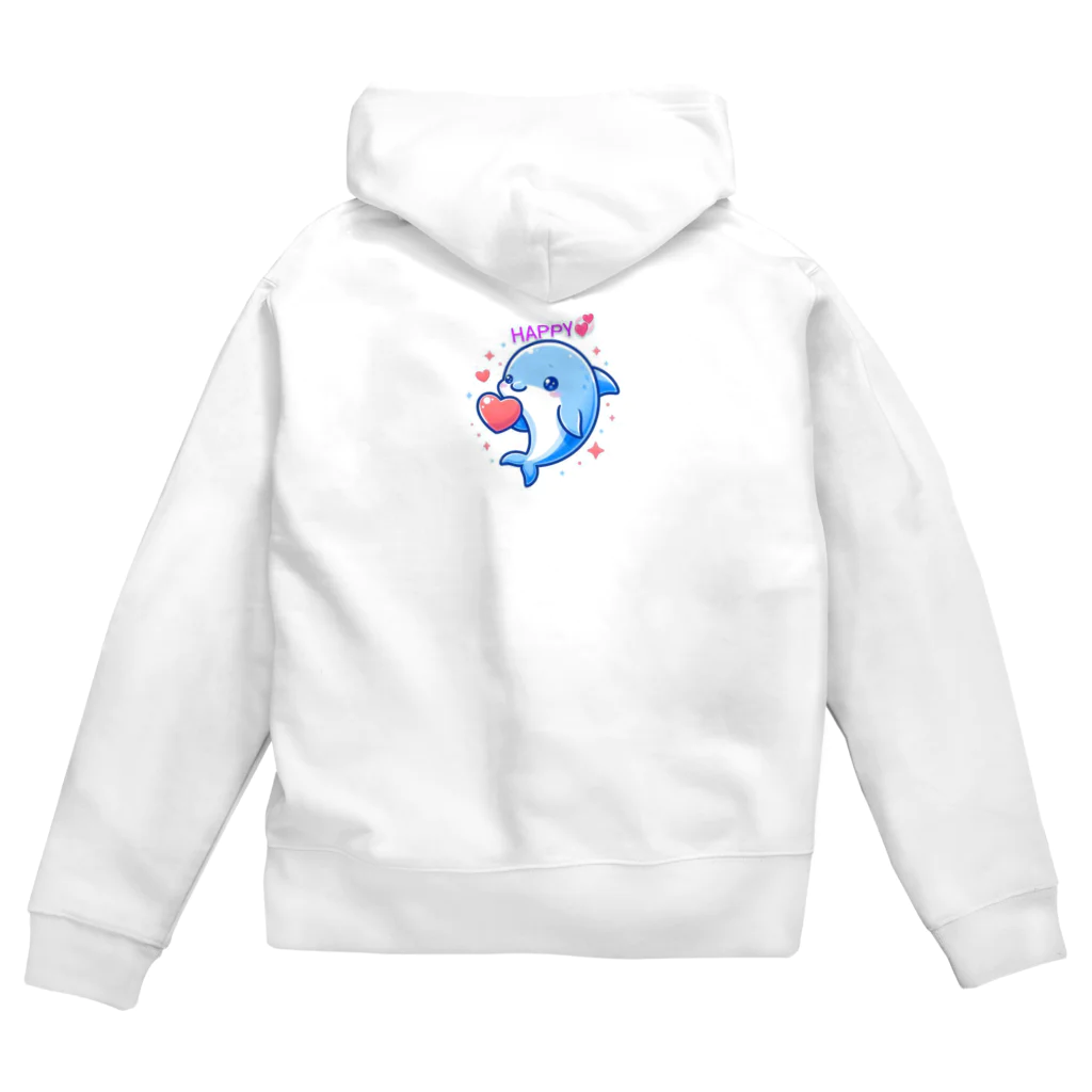 終わらない夢🌈の可愛いイルカちゃん🐬💞 Zip Hoodie