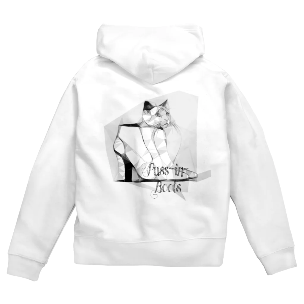 猫田丸尾の長靴の猫 Zip Hoodie