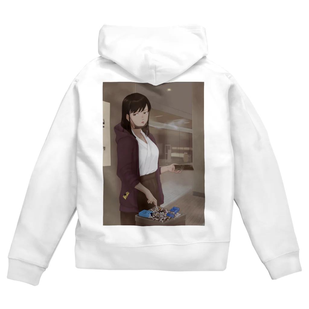 きなりの喫煙者 Zip Hoodie