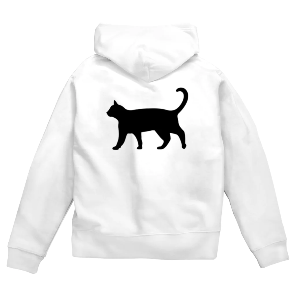 Teatime ティータイムの黒猫は見ていた　ねこ Zip Hoodie