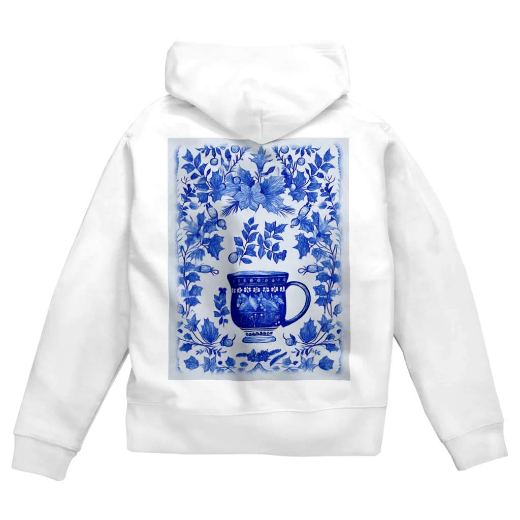 (っ◔◡◔)っ ♥ Le Petit Trésor ♥の花の詩カップ(The Flower Poetry Cup) Zip Hoodie