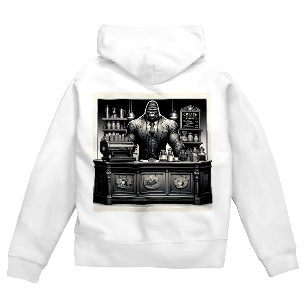 ゴリラショップのThe Mighty Gorilla Coffee Shop  Zip Hoodie